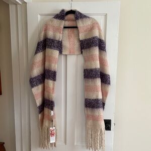 Striped Pink and Purple Scarf
